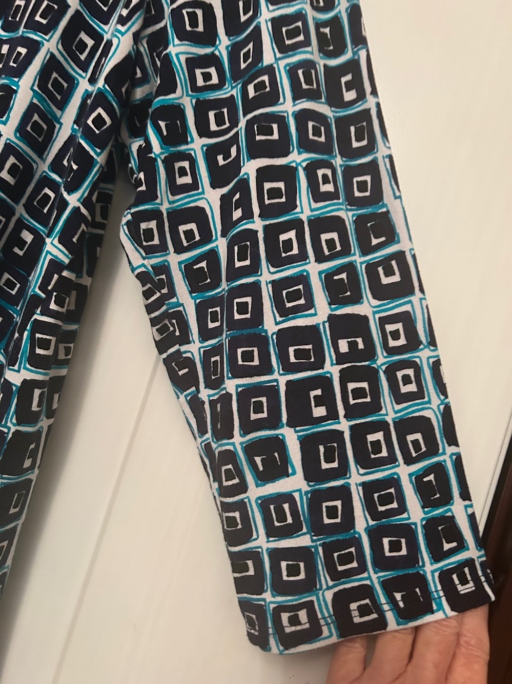 Habitat CORE TRAVEL CUBISM TUNIC XL Navy Geometric Square Career Relaxed Artsy - Picture 6 of 16